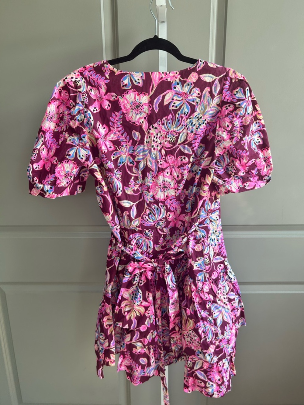 Lilly Pulitzer Alexandria Elbow Sleeve Cotton Wrap Dress 
Size 10 coastal #112 - Picture 6 of 12